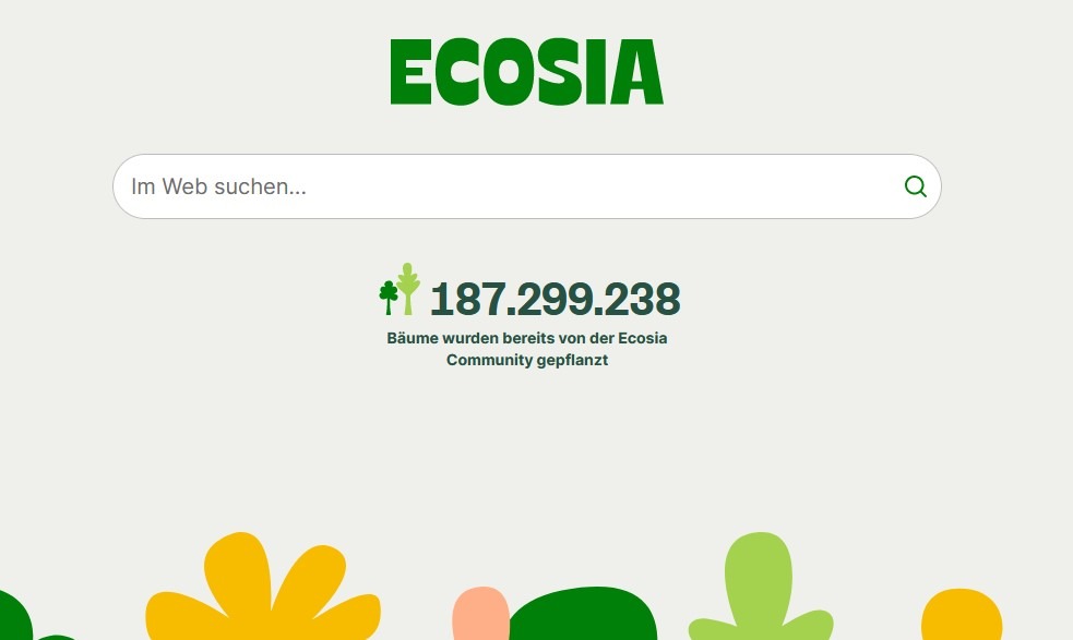 Ecosia als Suchmaschine nutzen und damit Bäume anpflanzen